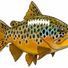 Accessories * | Nate Karnes Football Brown Trout Decal Outlet