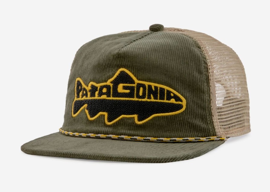 Apparel * | Patagonia Fly Catcher Hat Wild Waterline: Industrial Green Exclusive Design