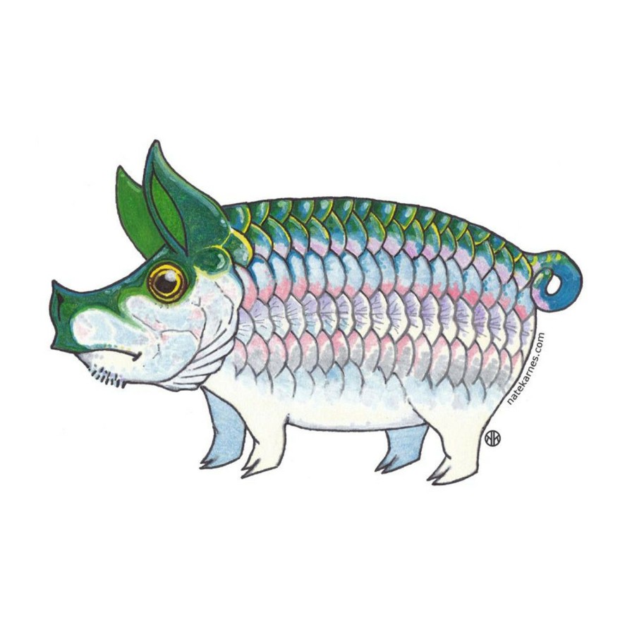 Accessories * | Nate Karnes Pig Tarpon Decal Free Delivery