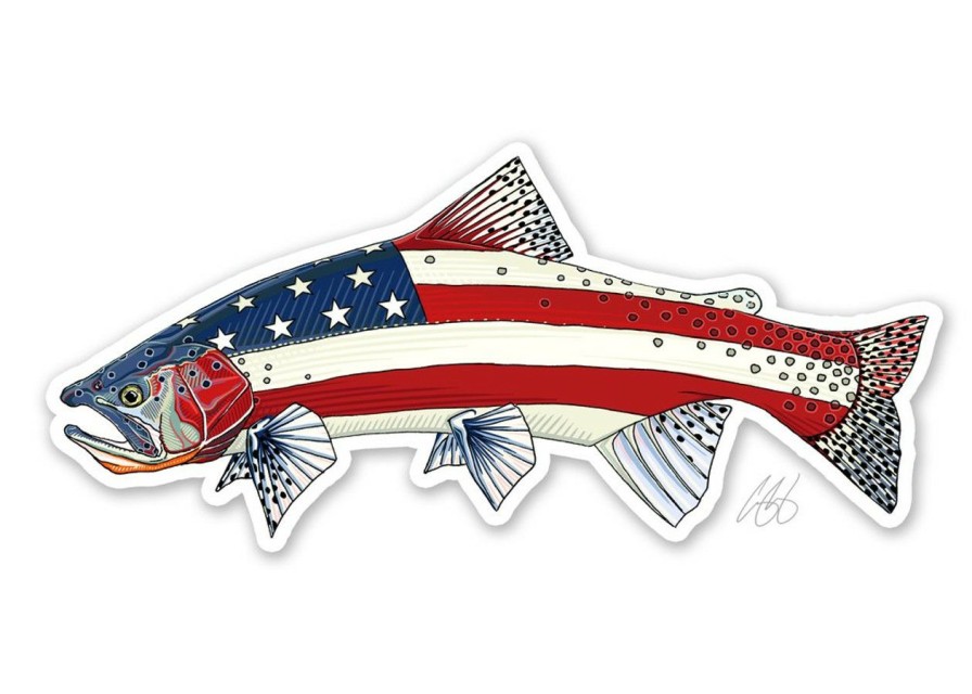 Accessories * | Casey Underwood Usa Cutthroat Trout Decal Sticker Eds Fly Shop Outlet Sale