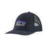 Apparel * | Patagonia P-6 Logo Lopro Trucker Hat Navy Blue New