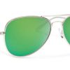 Accessories * | Forecast Optics Kennedy Mens Sunglasses High Quality Silver / Green Mirror