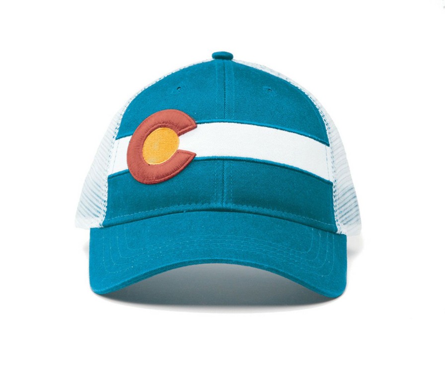 Apparel * | Republic Colorado Classic Single Stripe Hat Teal Fashionable