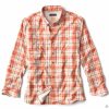 Apparel * | Orvis Long-Sleeved Open Air Caster Regular Washed Sienna Plaid Tendy Style