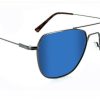 Accessories * | Optic Nerve One Dieter Polarized Sunglasses Gunmetal W/ Smoke Lens Blue Mirror Flash Sale