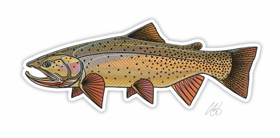 Accessories * | Casey Underwood Snake River Cutthroat Decal Sticker Eds Fly Shop Top Selling