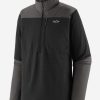 Apparel * | Patagonia Men'S Long-Sleeved R1 Fitz Roy 1/4-Zip Black Best Price