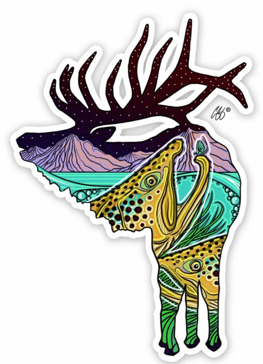 Accessories * | Casey Underwood River Rut Decal Sticker Eds Fly Shop Outlet Sale