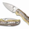 Accessories * | Abel Reels Spyderco Native 5 Brown Trout Knife Original