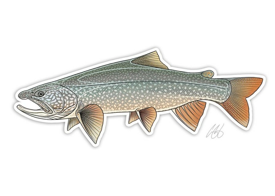 Accessories * | Casey Underwood Lake Trout Decal Sticker Eds Fly Shop Best-Selling