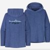 Apparel * | Patagonia Women'S Capilene Cool Daily Graphic Hoody Wild Waterline: Current Blue X-Dye Unique