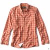 Apparel * | Orvis Tech Chambray Work Shirt Regular Sedona Plaid Wholesale