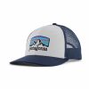 Apparel * | Patagonia Fitz Roy Horizons Trucker Hat White W/New Navy Special Style